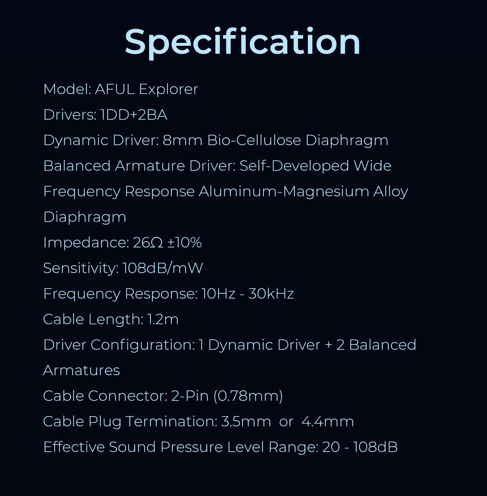 AFUL Explorer | 1DD+2BA Hybrid Technology