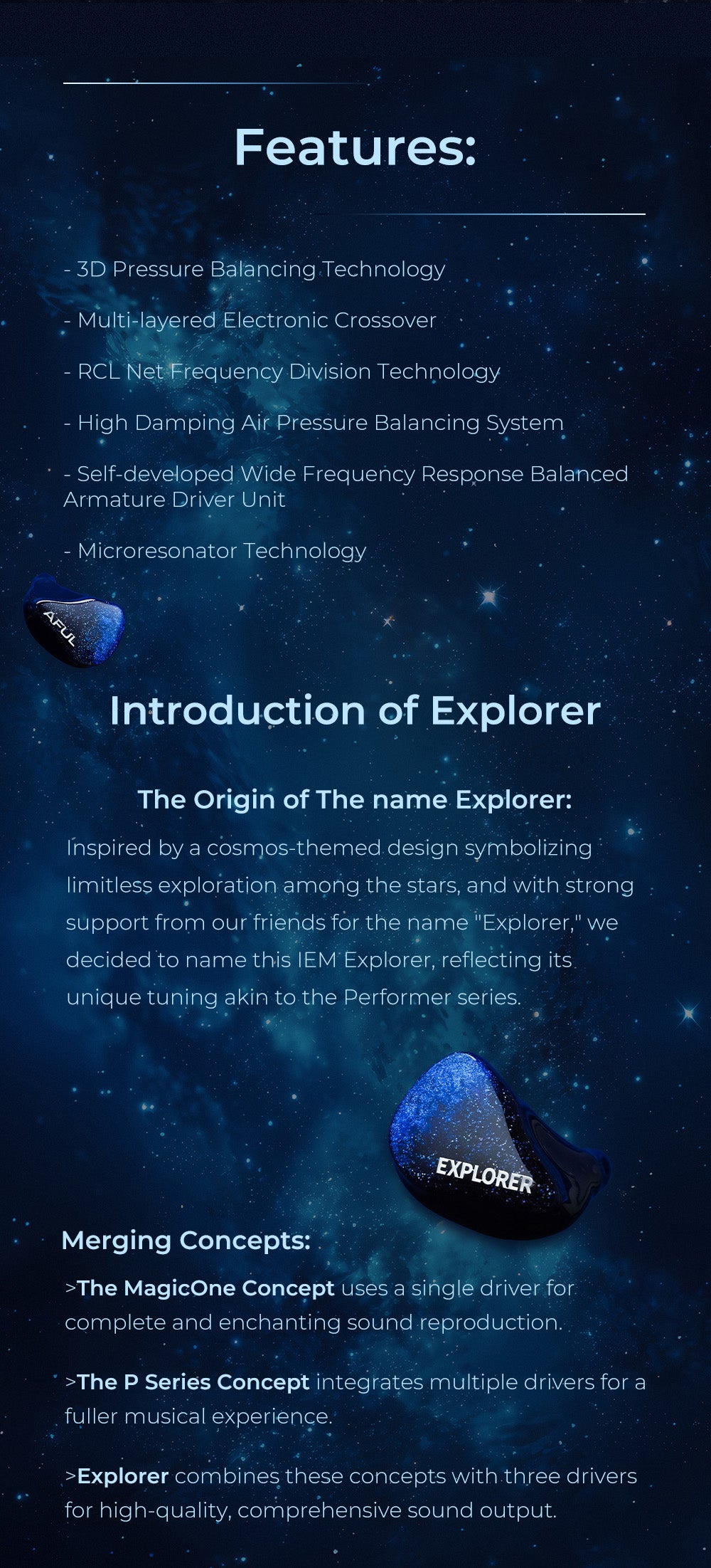 AFUL Explorer | 1DD+2BA Hybrid Technology