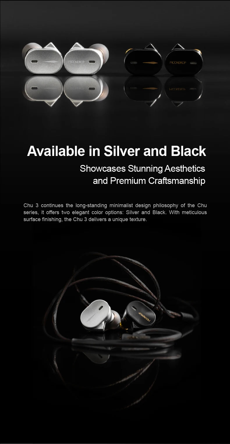 MOONDROP CHU III | Aluminum-magnesium Alloy Dome Composite Diaphragm Dynamic Driver