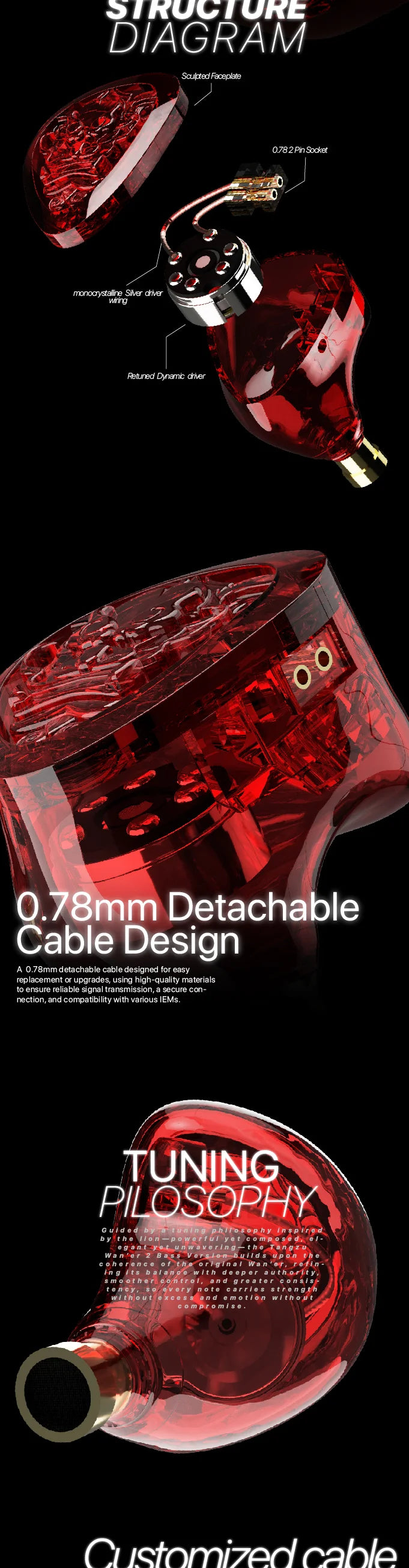 TANGZU WANER SG 2 Red Lion Edition | 10mm PET Single Dynamic