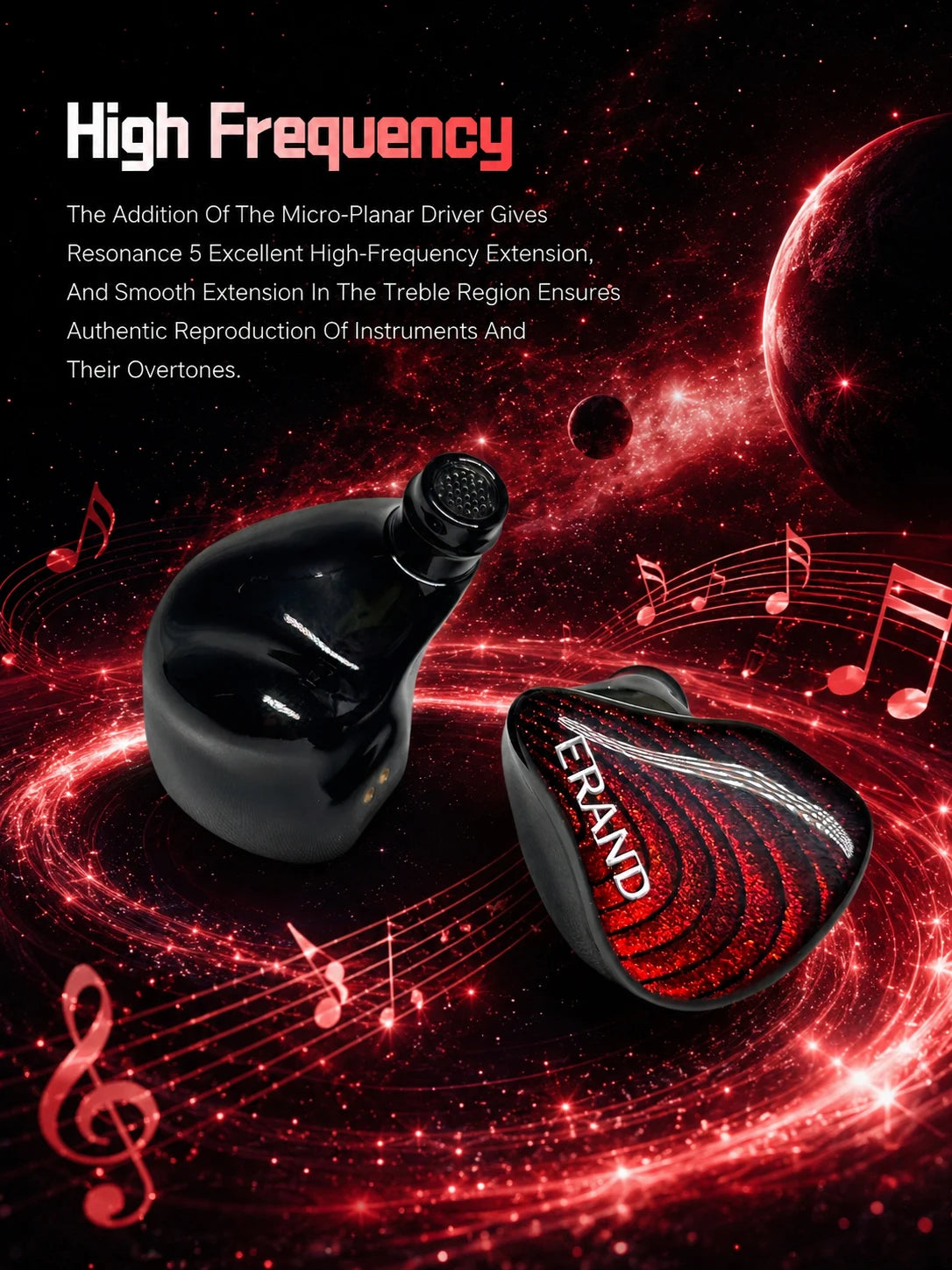 ERAND RESONANCE 5 | 2DD+2BA+1MP Hybrid Transducer IEMs