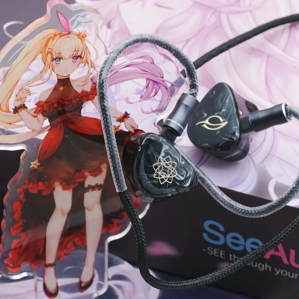 SeeAudio Bravery Black | 4 Balanced Armature Transducer Earphone