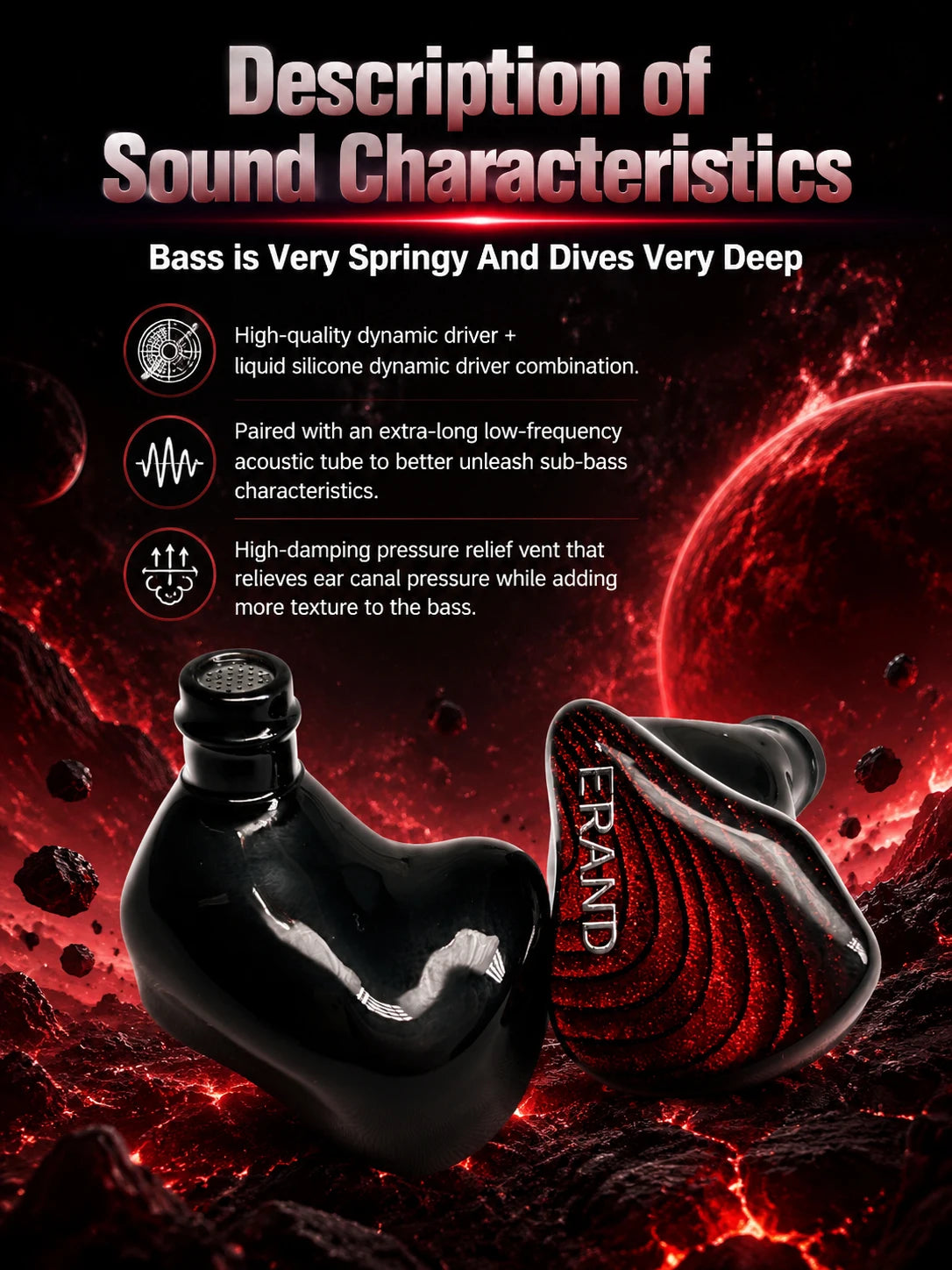 ERAND RESONANCE 5 | 2DD+2BA+1MP Hybrid Transducer IEMs