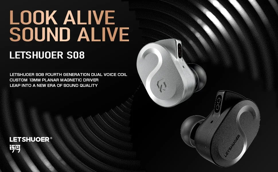Letshuoer S08 | 4th Generation Dual-coil 13mm Planar Magnetic Transducer Technology
