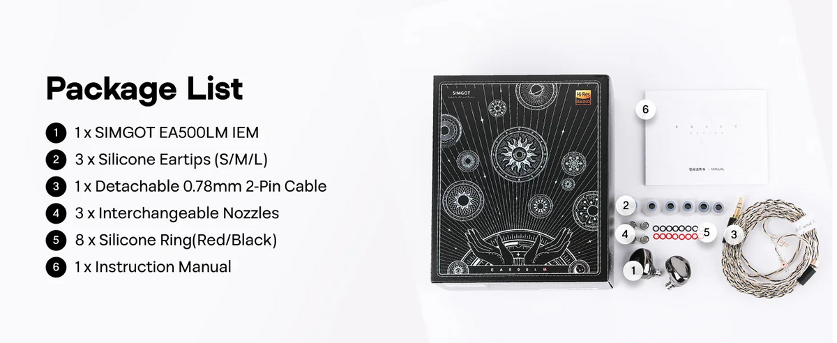 SIMGOT EA500 LM | Dual-Magnet & Dual-Cavity Lithium-Magnesium Diaphragm Dynamic Driver Technology