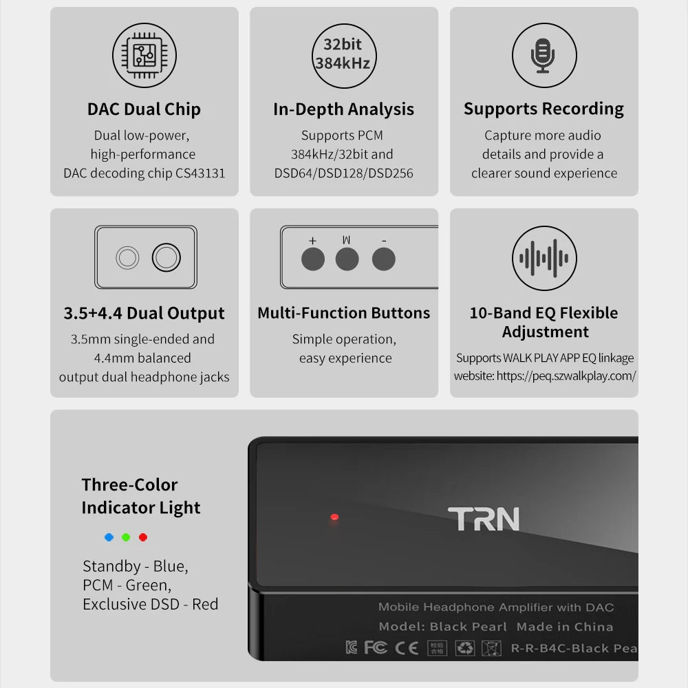 TRN Black Pearl DAC | DUAL-CS43131 Chipset