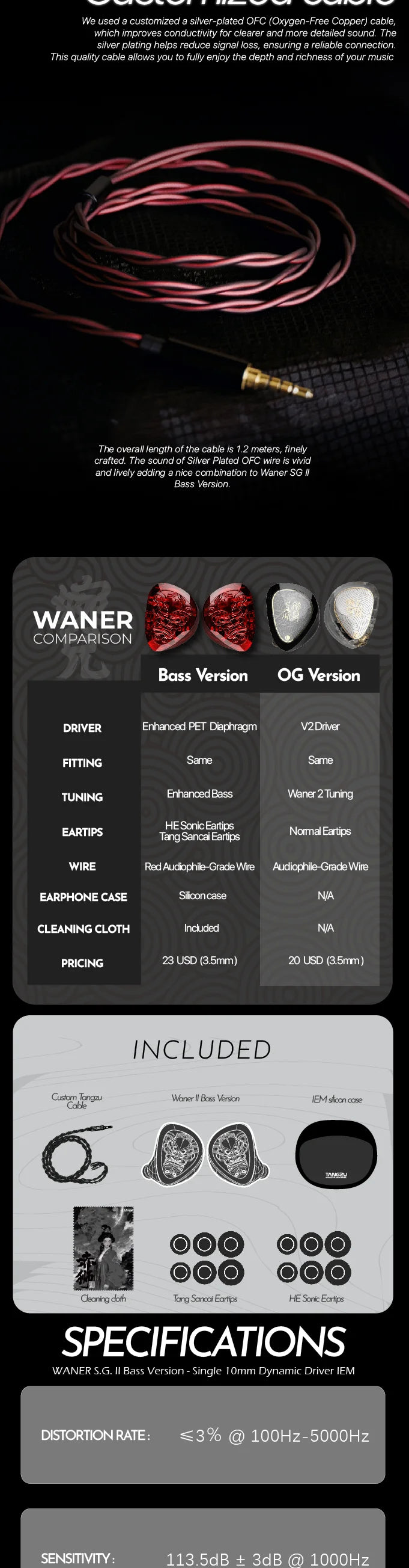 TANGZU WANER SG 2 Red Lion Edition | 10mm PET Single Dynamic