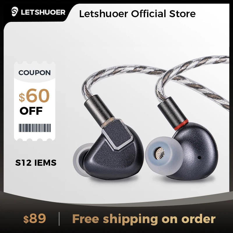 LETSHUOER S12 | 14.8mm Planar Magnetic Transducer Technology