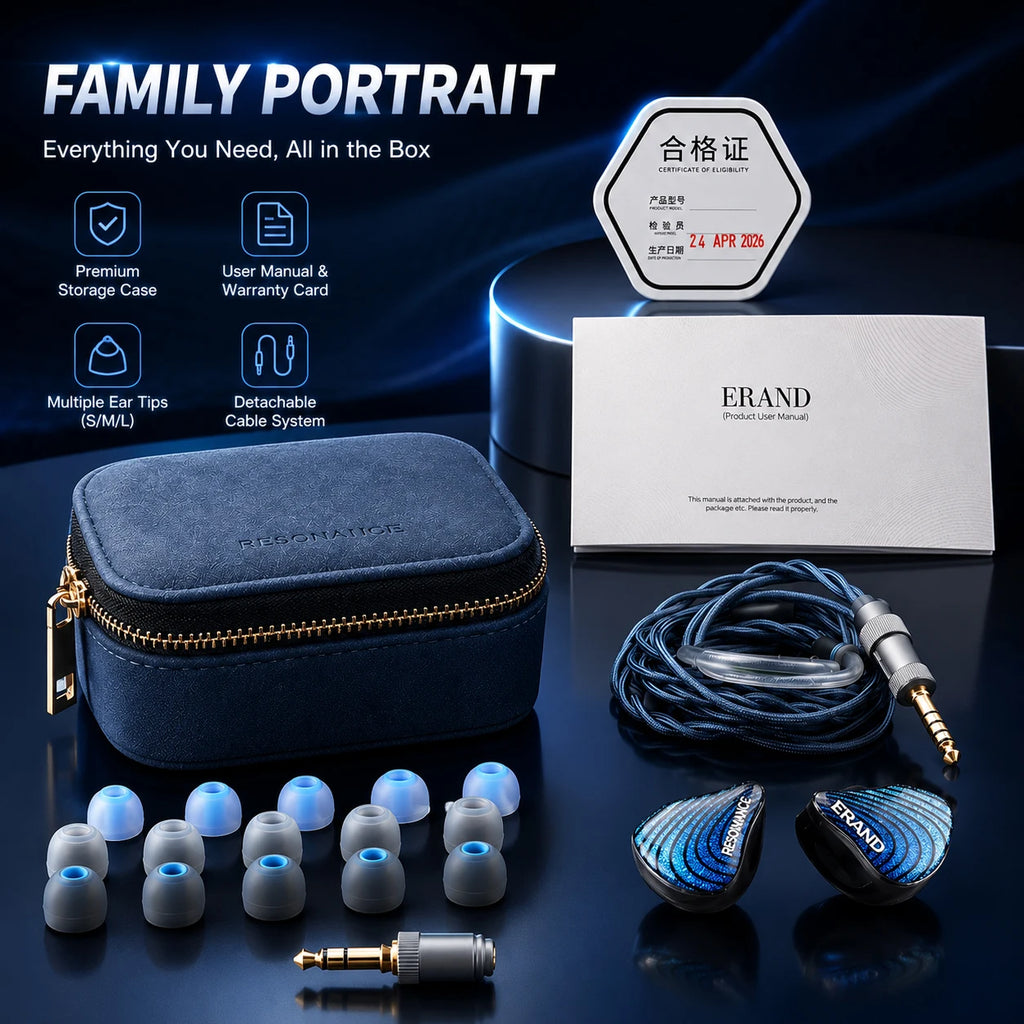 ERAND RESONANCE 5 | 2DD+2BA+1MP Hybrid Transducer IEMs