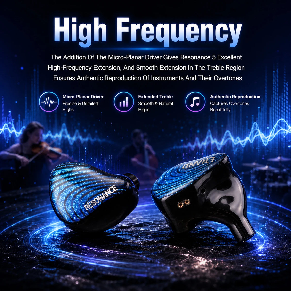ERAND RESONANCE 5 | 2DD+2BA+1MP Hybrid Transducer IEMs