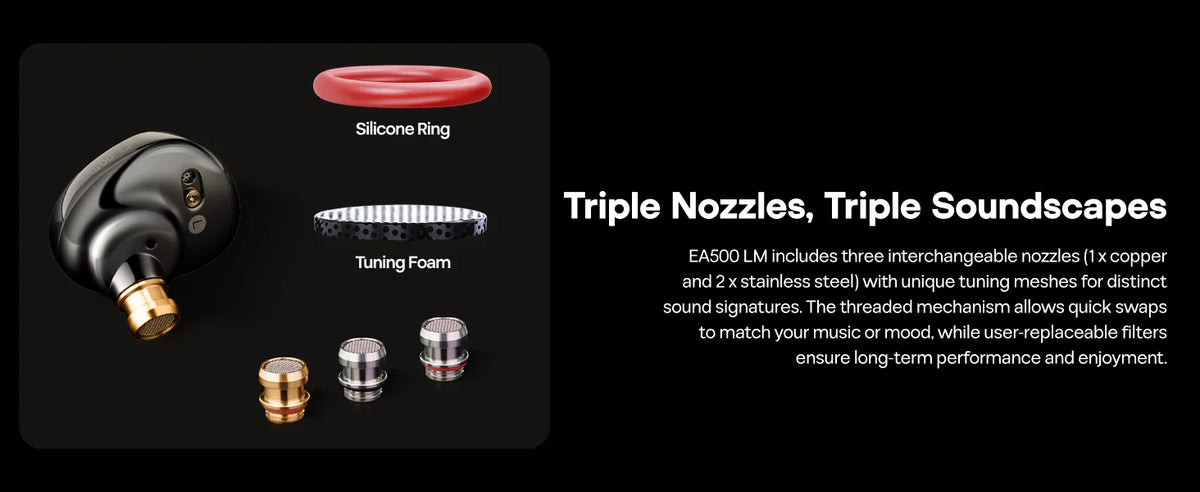 SIMGOT EA500 LM | Dual-Magnet & Dual-Cavity Lithium-Magnesium Diaphragm Dynamic Driver Technology