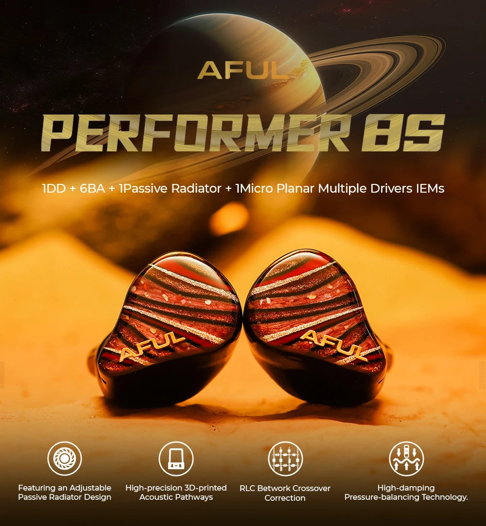 AFUL Performer 8S | 1DD+6BA+1 Passive Radiator+1 Micro Planar