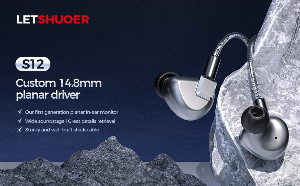 LETSHUOER S12 | 14.8mm Planar Magnetic Transducer Technology