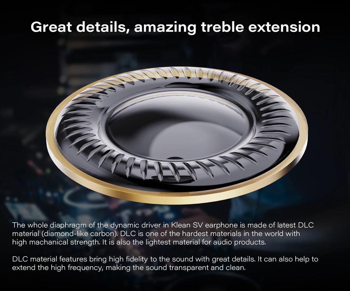 KEFINE Klean SV | 10mm DLC Diaphragm Dynamic Driver